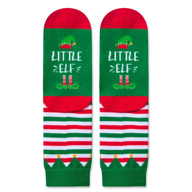 Christmas Gifts Stocking Socks for Kids - Elf Socks Elf Stockings for Boys Girls 7-9 Years