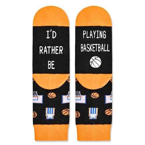 HAPPYPOP Gifts For Kids Boys Girls - Basketball Baseball Hockey Football Softball Gifts, Skater Ballerina Socks