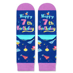 7th Birthday Gifts Ideas for Girls - Socks for Kids Age 7, Presents for 7 Year Olds, Seven Year Old Gifts for Girls Boys, Birthday Gift Box with Greeting Card