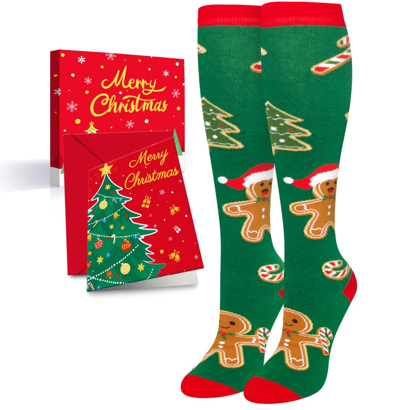 Christmas Socks for Boy Girls - Christmas Gifts Gingerbread Socks Cookie Gifts Stocking 7-9 Years