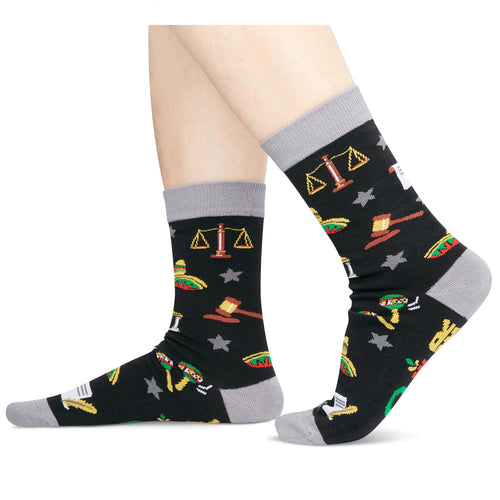 HAPPYPOP Lawyer Gifts for Men Women - Lawyer Socks, Law School Graduation Gifts Attorney Gifts Social Justice Gifts