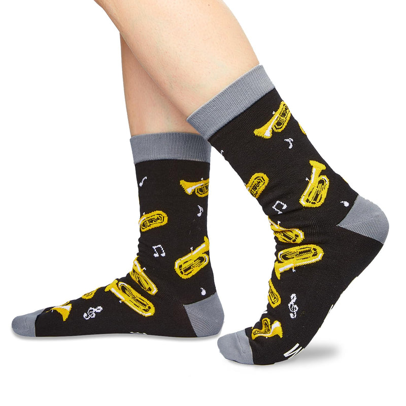 HAPPYPOP Tuba Gifts for Men Women - Tuba Socks for Tuba Player, Tubaist Gifts Music Gifts Teens