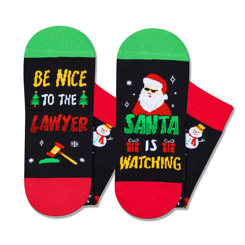 Christmas Gifts Stocking Socks For Men - Secret Santa Socks Xmas Stocking Stuffers For Him Dad Lawyer Law Student Attorney