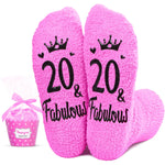 20th Birthday Gifts for Women, 20 Year Old Women Female Birthday Gifts, Happy 20th Birthday Socks for Woman Girls