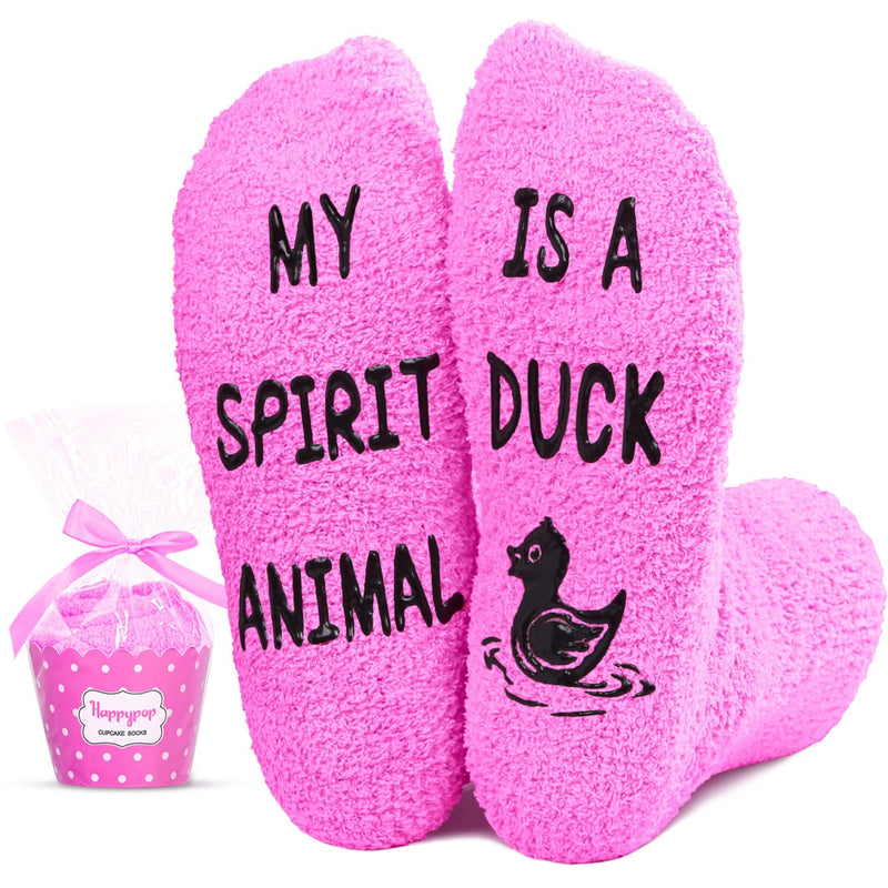 Duck Socks for Women Duck Socks Girls Fuzzy Socks, Funny Duck Gifts for Duck Lovers Duck Gifts