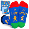 Christmas Gifts for Kids Gingerbread Gifts - Gingerbread Socks for Boys Girls 4-6 Years Cookies Gifts