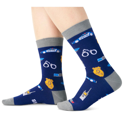 Police Gifts Police Officer Gifts For Cops - Police Retirement Gifts Police Chief Gifts, Police Cop Socks 2 Pack