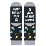 5th Birthday Gifts for Boys - Socks for Toddlers 5t, Presents for 5 Year Olds, 5 Year Old Boy Girl Gift Ideas, Black