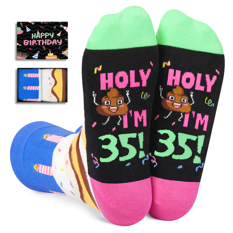 35th Birthday Gift Ideas Socks - Best Gifts for 35 Year Old Man Woman, 35 Year Old Socks for Him Her