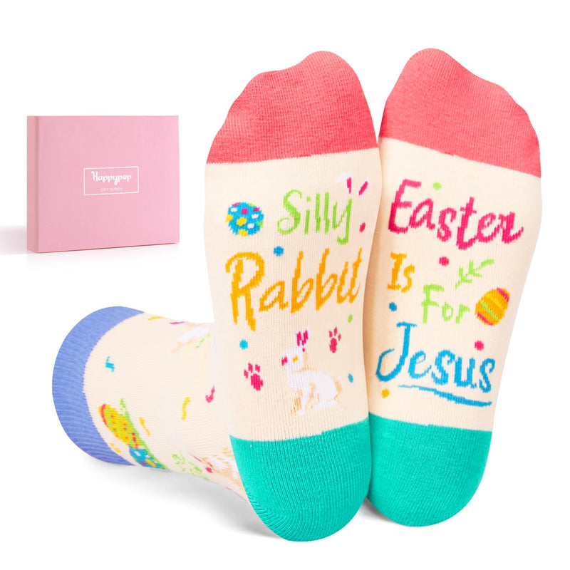 HAPPYPOP Bunny Gifts Ideas Socks for Kids - Bunny Gifts for Girls, Easter Socks for Kids, Bunny Socks Rabbit Socks Boys 1-3 Years