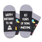 61st Birthday Gift Ideas for Men Women - Socks for 61 Year Old Middle Aged Man Woman, Best Gifts for 61 Year Old Him Her Male Female