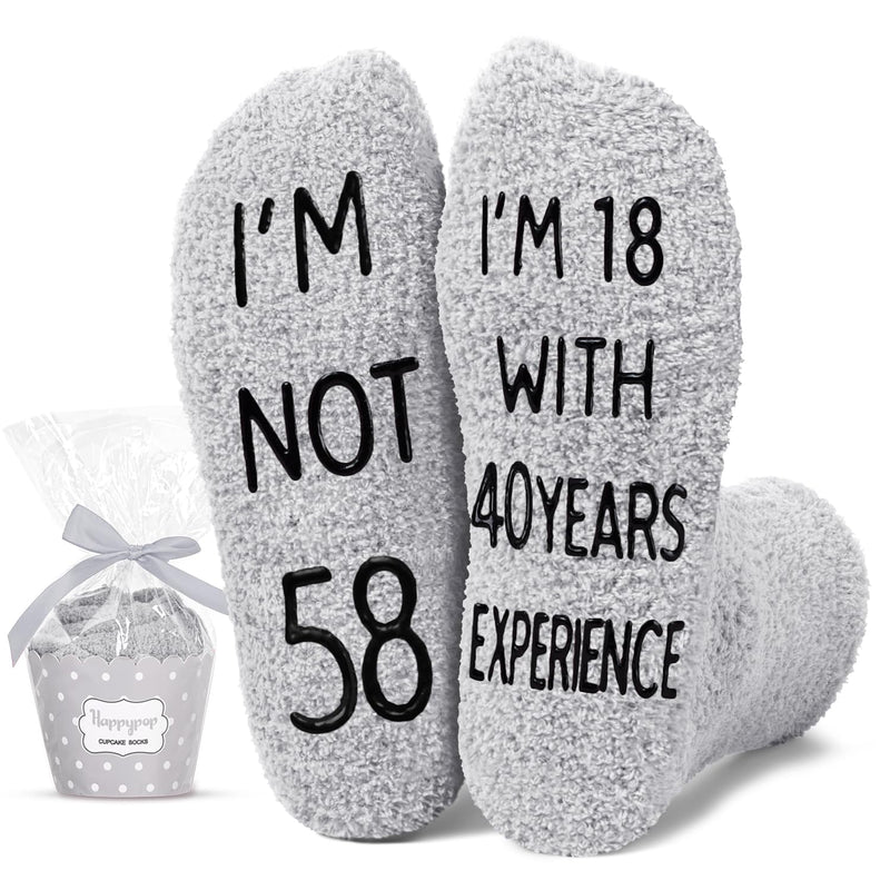 58th Birthday Gifts Ideas for Men - Socks for 58 Year Old Middle Aged Man, 58th Birthday Gifts for Him, 58 Year Old Gifts for Male