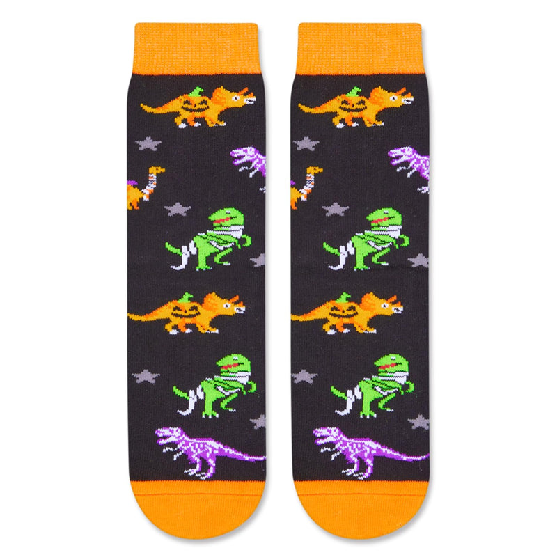 Halloween Socks Spooky Gifts For Boys Girls - Halloween Gifts for Kids 2-12 Years Old Dinosaur Gifts, Horror Socks