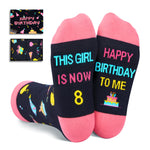 8th Birthday Gift Ideas for Girls - Socks for Kids Age 8, Presents for 8 Year Olds, Gifts for Eight 8 Year Olds