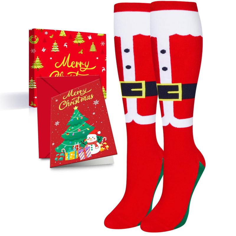 Christmas Gifts Stocking Socks for 2-3 Years old Girls - Christmas Knee High Socks Secret Santa Gifts for Kids