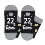 22nd Birthday Gifts Socks Ideas - Gifts for 22 Year Old Woman Man Best Gifts for 22 Year Old Male Female, Gifts Greeting Card