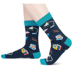 HAPPYPOP Reading Gifts for Boook Lovers - Funny Book Socks for Men Women, Book Lovers Gifts for Students Book Gifts Reading Gifts, Book Socks