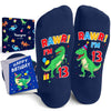 HAPPYPOP 13th Birthday Gifts for Boys - Socks for Teen Boys Girls Age 13, Presents for 13 Year Olds, 13 Year Old Gift Ideas, Birthday Gift with Greeting Card