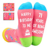 71st Birthday Gift Ideas for Women - Socks for Older Women over 71, Best Gifts for 71 Year Old, Old Lady Gifts for Women