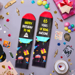 65th Birthday Gifts Ideas Socks - Cool Gifts for 65 Year Old Man Woman, Gifts for Men Women in Their 65s