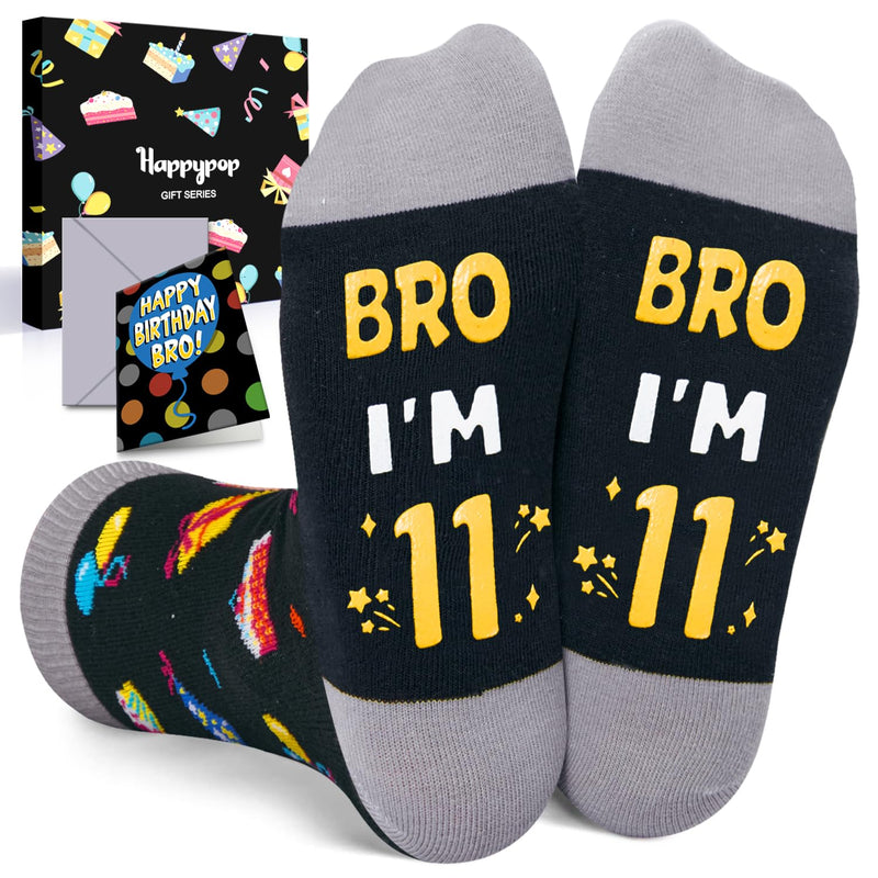 11th Birthday Gifts Ideas for Boys - Socks for Kids Age 11, Eleven Year Old Gifts, Presents for 11 Year Old Tween Boys, Birthday Gift Box with Greeting Card