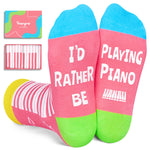 Piano Gifts for Girls Boys - Funny Music Gifts for Kids, Music Lovers Piano Socks 7-9 Years