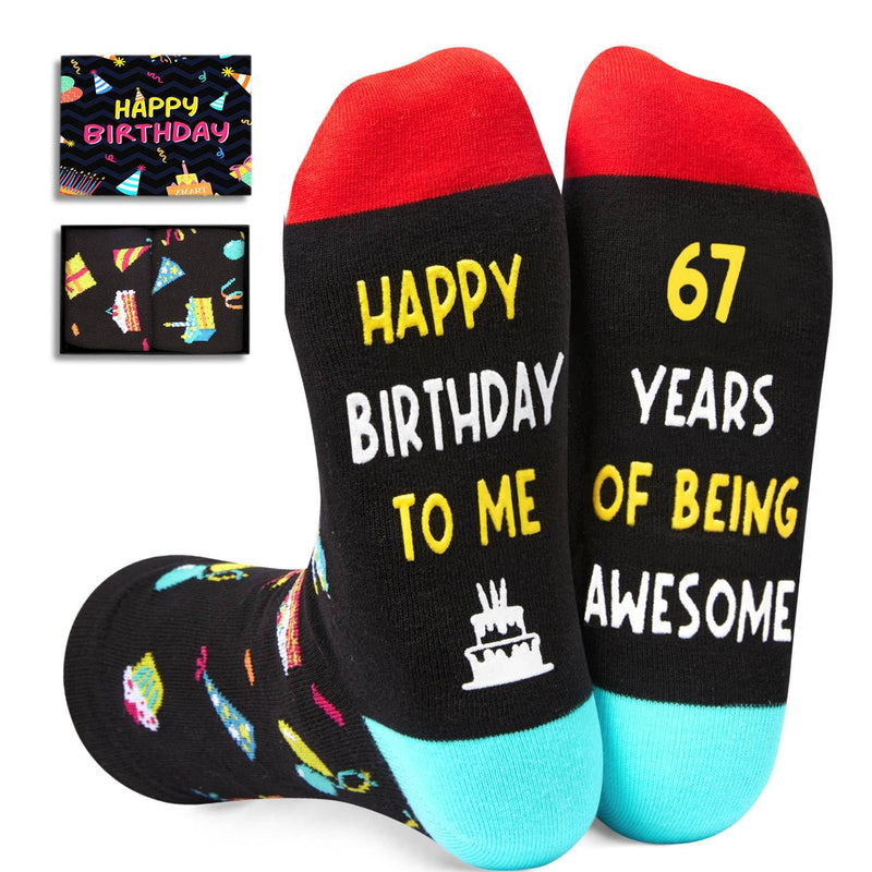 67th Birthday Gifts Ideas Socks - Cool Gifts for 67 Year Old Man Woman, Gifts for Men Women in Their 67s