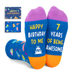 7th Birthday Gift Ideas Socks - Presents for 7 Year Olds, Gifts for Boys Girls Age 7, Socks for 7 Year Old Kids