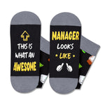 Manager Gifts Ideas Socks - Office Project Nurse Case Property General Manager Gifts, Funny Manager Socks for Eomen Men