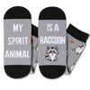 HAPPYPOP Raccoon Gift Ideas for Men Boys - Racoon Socks, Racoon Stuff for Women Teen Girls, Animal Socks, Christmas Stocking Stuffers