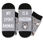 HAPPYPOP Raccoon Gift Ideas for Men Boys - Racoon Socks, Racoon Stuff for Women Teen Girls, Animal Socks, Christmas Stocking Stuffers