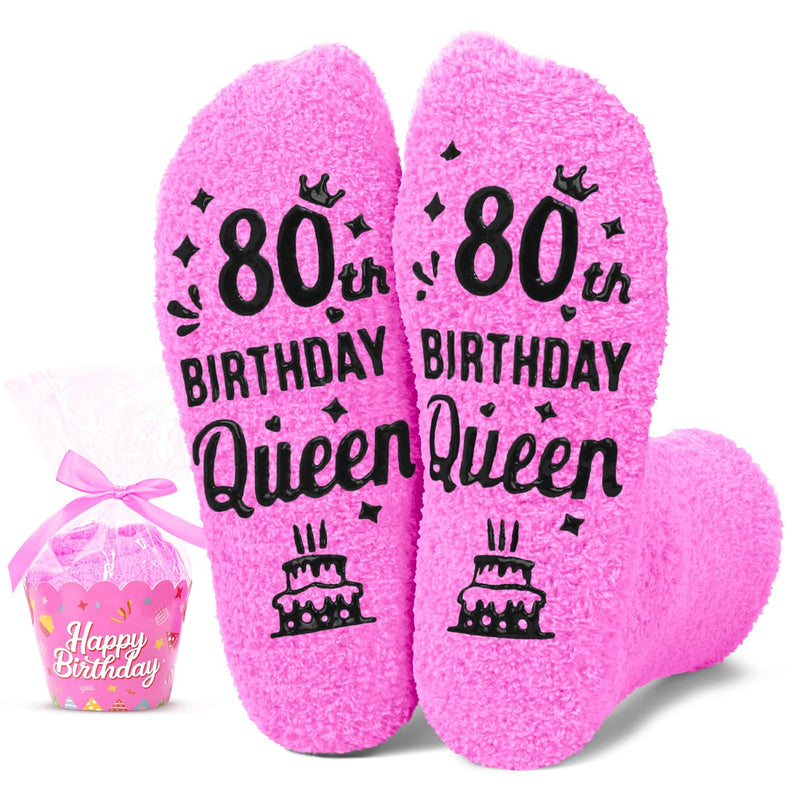 HAPPYPOP 80th Years Old Birthday Gifts for Women - Best Gifts for 80 Year Old Elderly, Socks for 80 Year Olds, Gift Ideas for 80 Year Olds