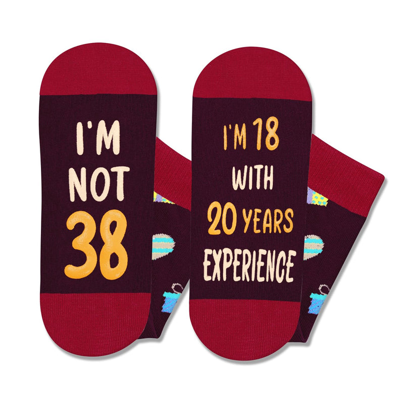 38th Years Old Birthday Gifts for Men - Socks for 38 Year Olds, Gift Ideas for 38 Year Old Man Woman, 38th Birthday Socks