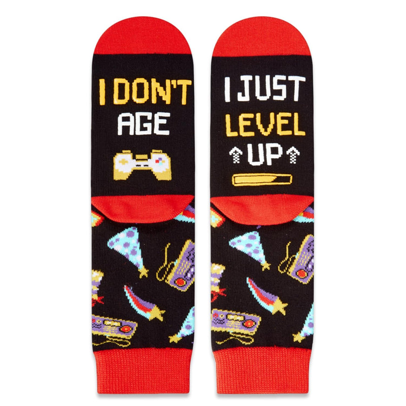 Gamer Gifts Teen Boys Men - Gaming Socks for Adult, Kids, Video Game Gifts, Gaming Socks Ideas XL