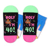 40th Birthday Gift Ideas Socks - Gifts for 40 Year Old Men Women, 40th Birthday Gifts for Him Her