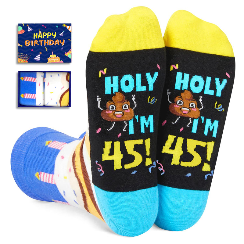 45 Year Old Birthday Gifts for Middle Aged Men Women, Best Gifts for 45 Year Old Man Woman, 45th Birthday Gifts for Him Her, 45th Birthday Socks