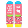 Cute Pig Gifts for Girls - Novelty Pig Socks Kids Pink Piggy Socks Pig Stuff for Pig Lovers 7-9 Years