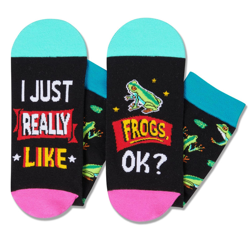 HAPPYPOP Frog Gifts for Men Women - Frog Socks Sea Animal Gifts, Frog Stocking Stuffers for Teens