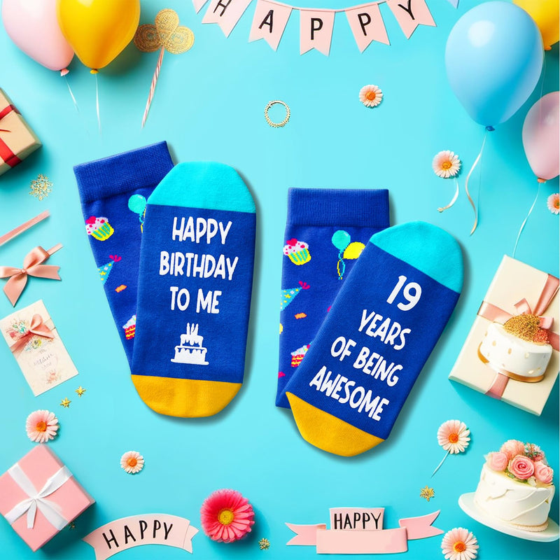 19th Birthday Gift Ideas Socks - Birthday Gifts for 19 Year Old Female and Male