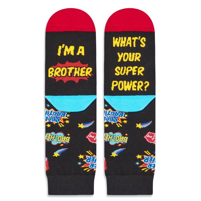 Crazy Socks For Boys - Fun Kids Socks, Little Brother Gifts, Best Brother Gifts From Sister