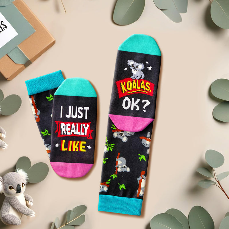 Funny Koala Gifts for Boys - Koala Socks for Girls, Funny Socks for Womem Men, Crazy Socks for Male Female