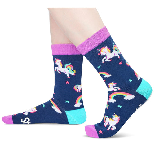 Unicorn Gifts for Women Teen Girls - Novelty Funny Animal Socks, Unicorn Socks for Adults, Animal Gifts for Unicorn Lovers, Rainbow Gifts