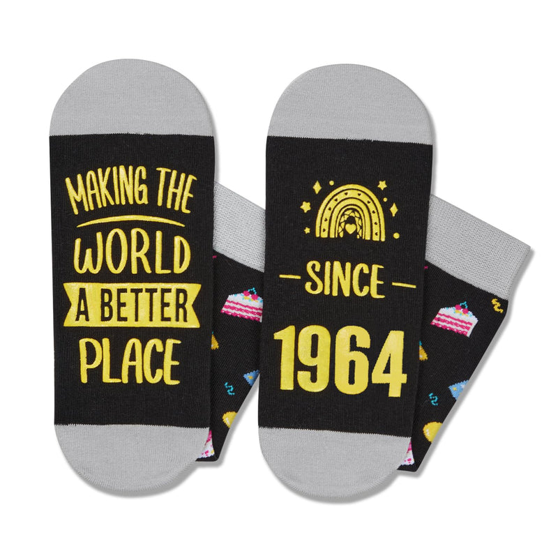 60th Birthday Socks Gifts Ideas - 1964 Birthday Gifts for Older Men Senior Citizen, Best Gifts for 60 Year Old Elderly Parents