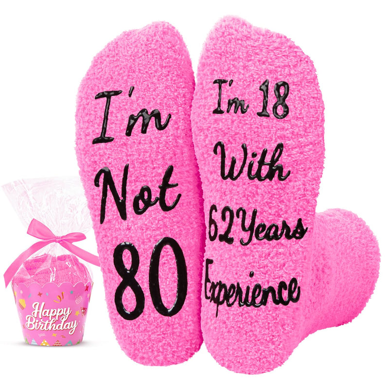 HAPPYPOP 80th Birthday Gifts for Women - Gift Ideas for 80 Birthday 80 Year Old Socks, Best Gifts for 80 Year Old Elderly Woman