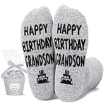 HAPPYPOP Grandson Birthday Gifts From Grandmother Grandfather - 21st 18th Birthday Grandson Gifts, Happy Birthday Socks