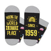 65th Birthday Socks Gifts Ideas - 1959 Birthday Gifts for Older Men Senior Citizen, Best Gifts for 65 Year Old Elderly Parents