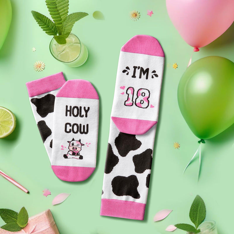 18th Year Old Birthday Gifts for Girls - Socks for Teen Girls Boys Age 18, 18 Yr Old Young Adult Gift Ideas, 18 Birthday Gifts