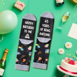 45th Birthday Gift Ideas for Men Women - Socks for 45 Year Old Middle Aged Man Woman, Best Gifts for 45 Year Old Him Her Male Female