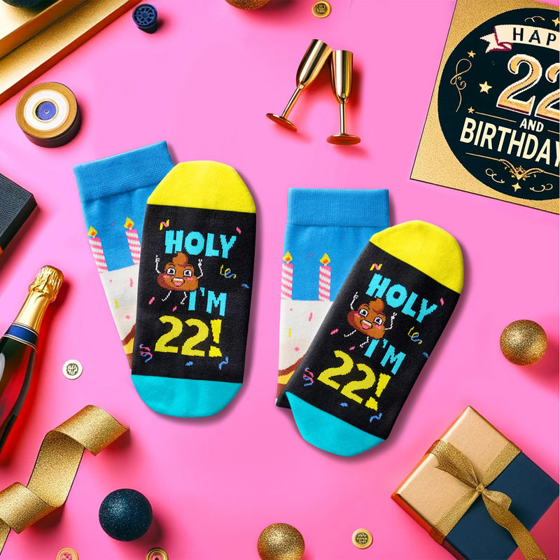 22nd Birthday Gifts for Her Him, Gifts for 22 Year Old Women Men, Best Cool 22nd Birthday Gifts Socks for Male Female