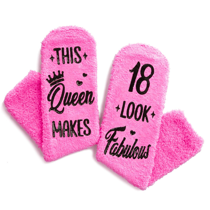 HAPPYPOP 18th Birthday Gifts Ideas for Girls- Sock Presents for 18 Year Old Teens, 18th Birthday Gifts for Queen Girls